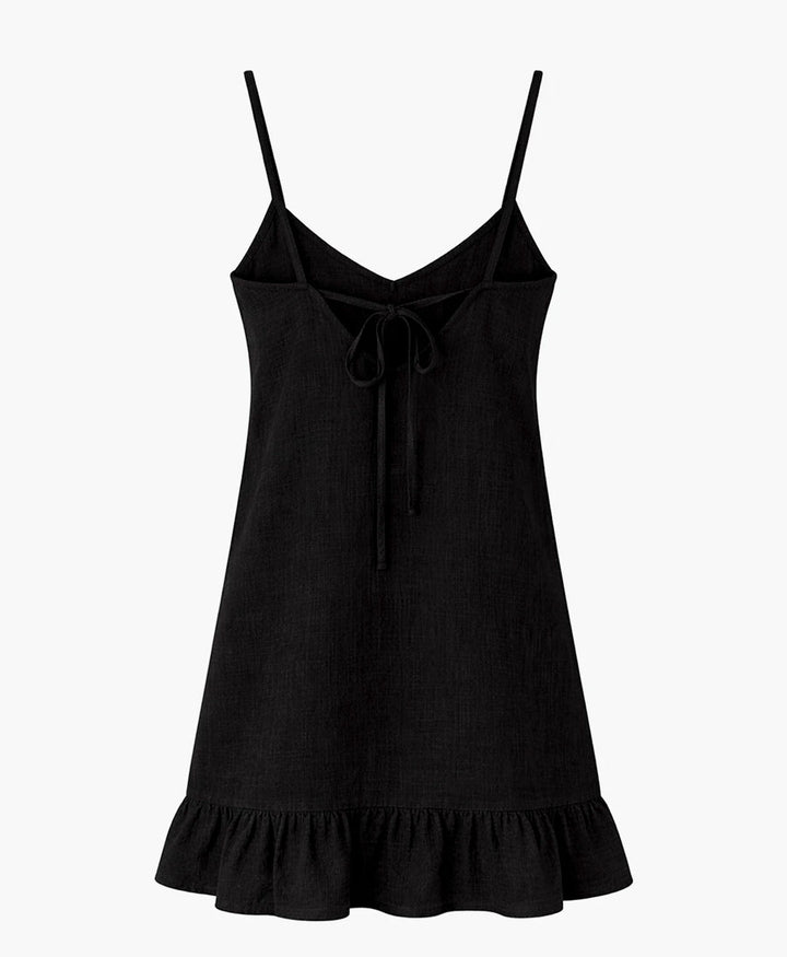 Kurzes Kleid Mini Dress aus Bio-Baumwolle - Schwarz