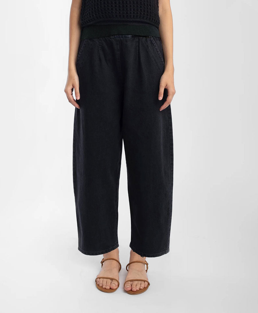 Denimhose - Faded Black Barrel Pant