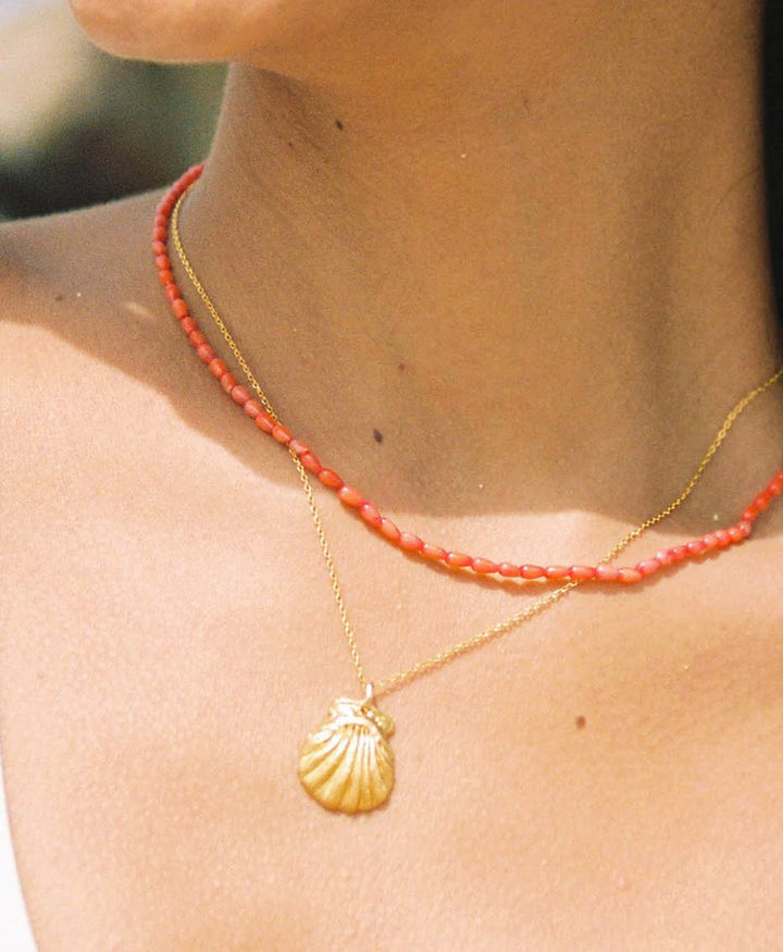 Halskette Choker - Coral