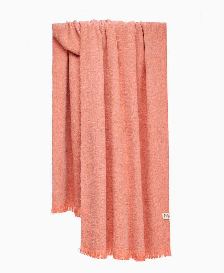 Halstuch Alpaka Schal - Solid Coral Crush