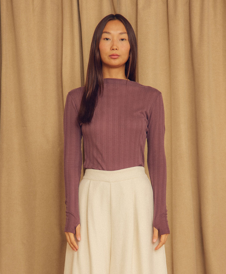 Rib Top / Oberteil - Cocoa