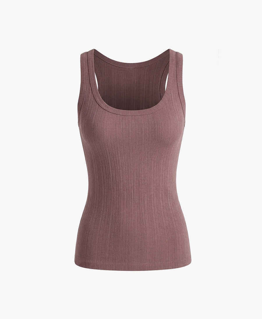 Rib Tank Top - Cocoa