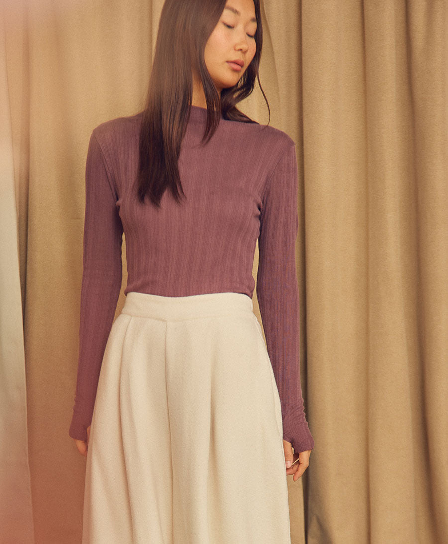 Rib Top / Oberteil - Cocoa
