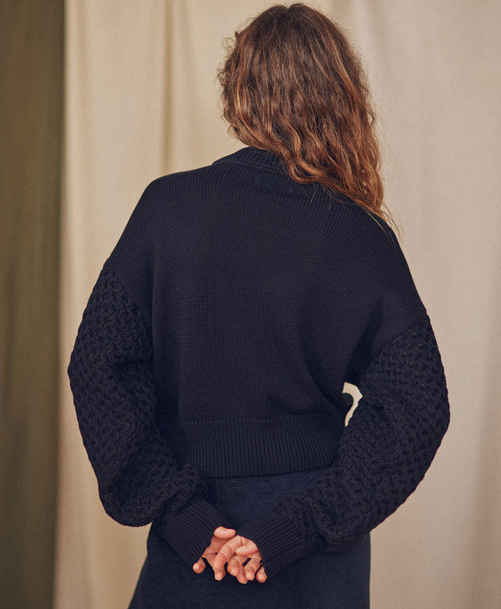 Strickpullover aus Bio-Baumwolle - Schwarz