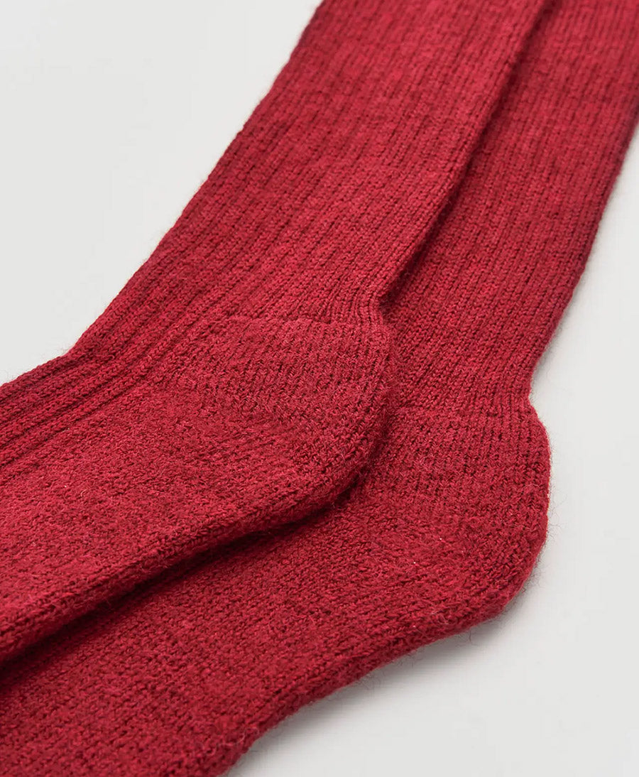 Kniesocken / Kniestrümpfe - Dunkelrot