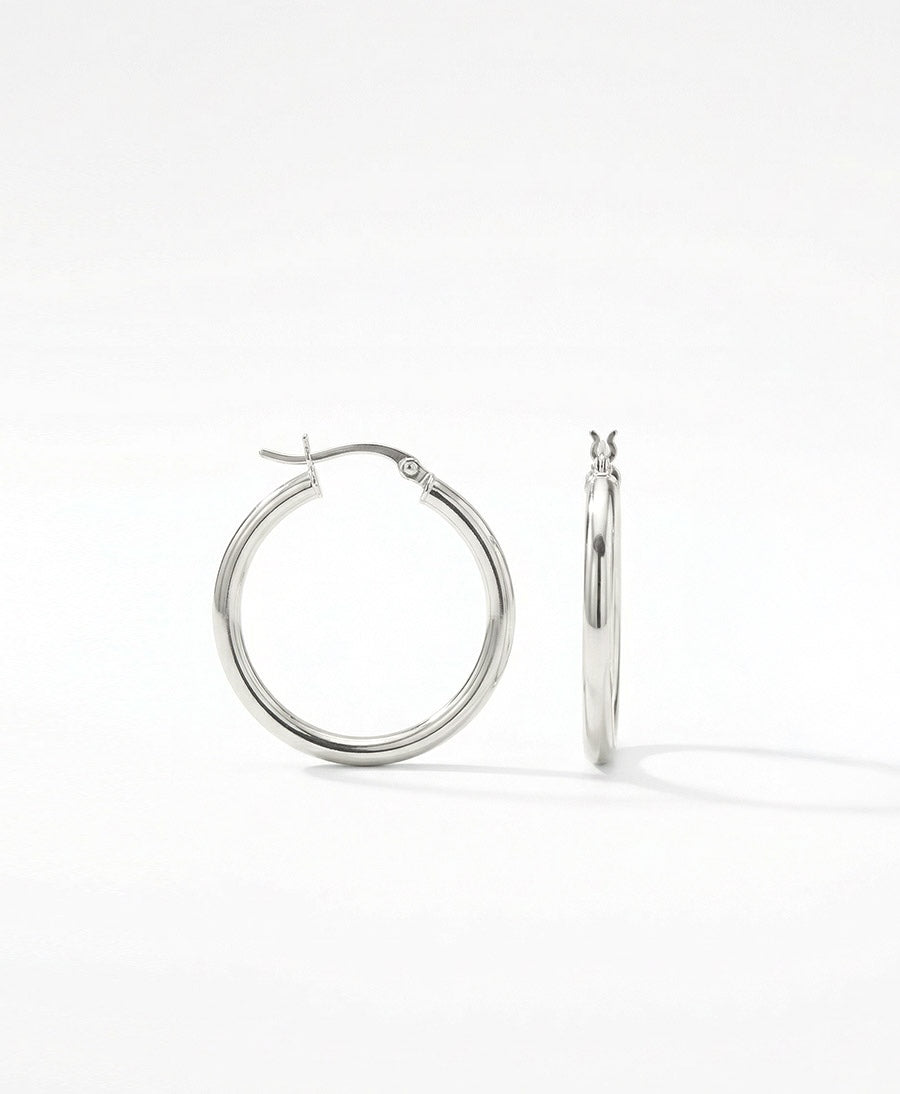 Ohrringe / Creolen - 30mm - Silber