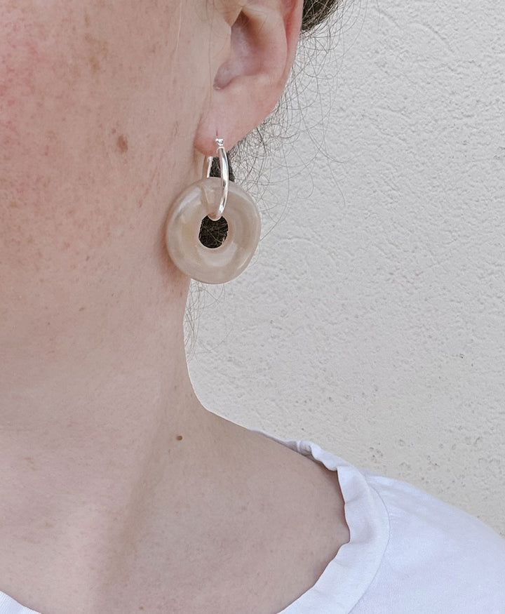 Anhänger Alice für Creolen - Sahara Beige