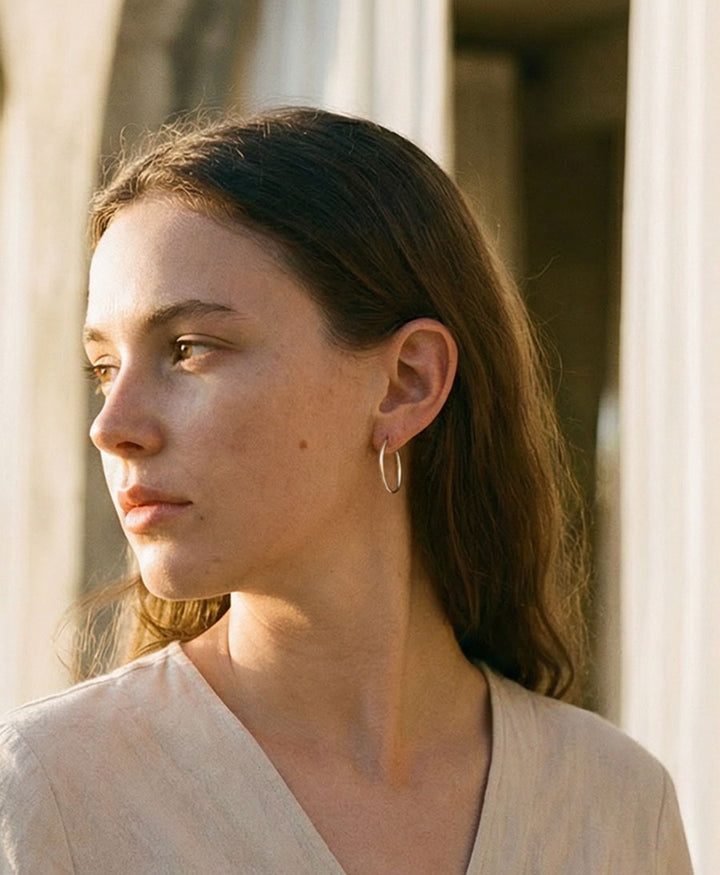 Ohrringe / Creolen - 20mm - Silber