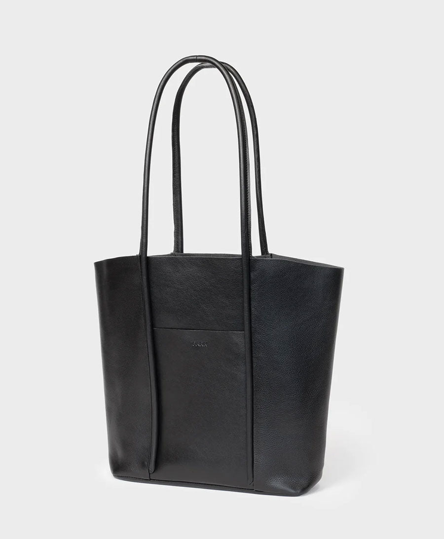 Tasche Cord Tote aus Leder - Schwarz