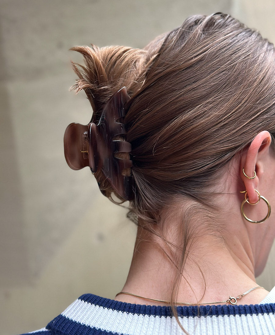 Haarklammer DEMY aus Acetat - Mocca