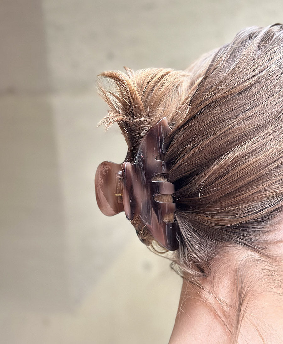 Haarklammer DEMY aus Acetat - Mocca