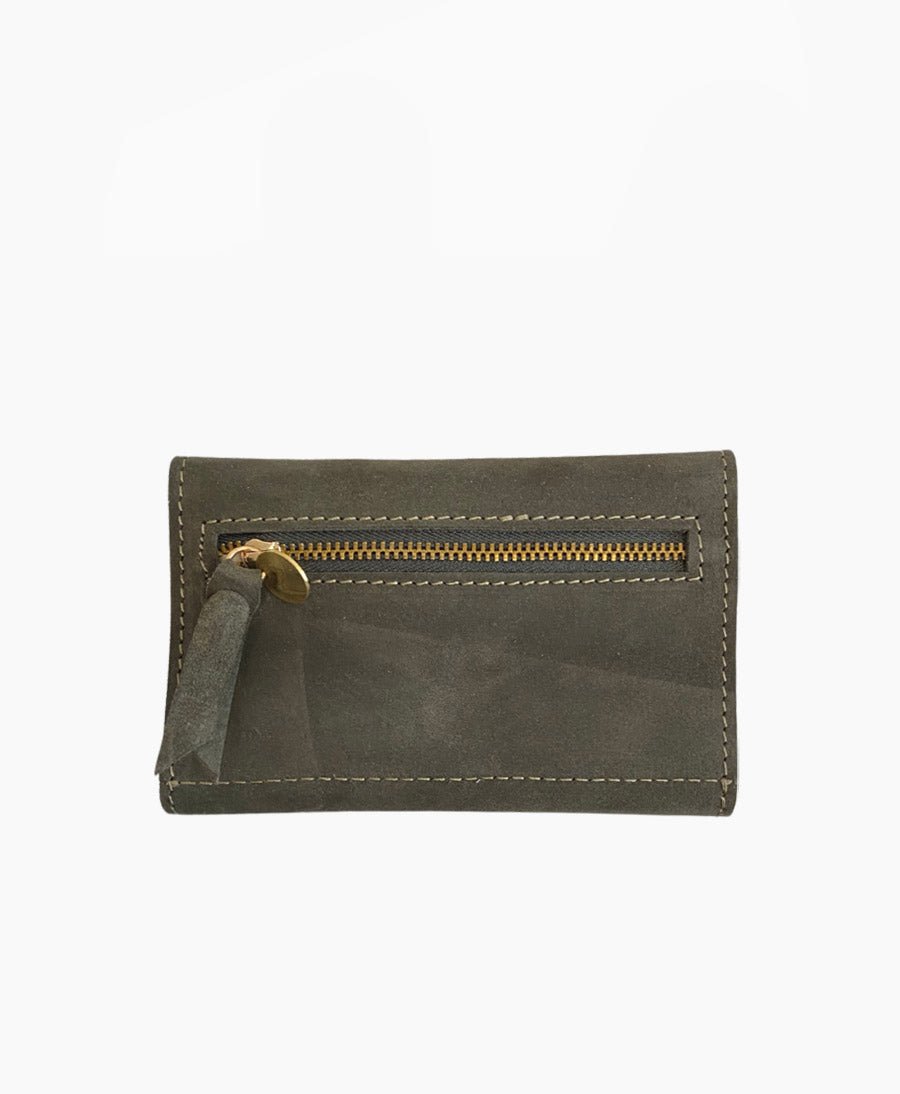 Denya Portemonnaie Flip Wallet aus Leder - Anthrazit - YOOMEE - clomes