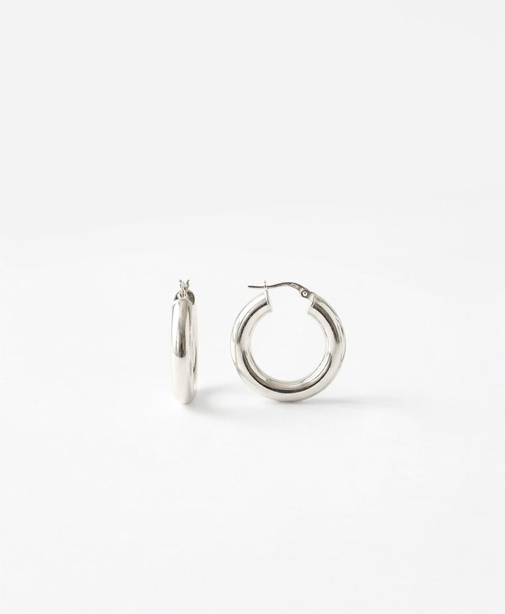 Dicke Ohrringe / Creolen - 25mm - Silber