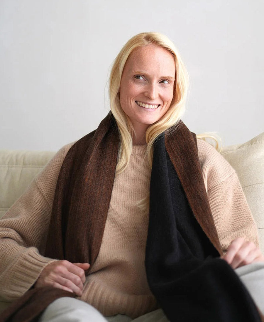 Halstuch Alpaka Schal - Doble Walnut Woods