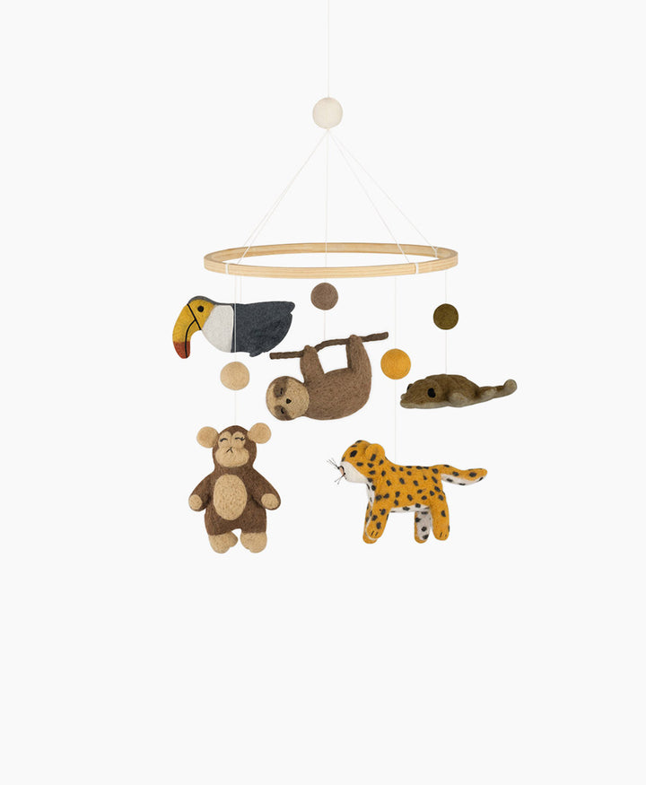 Baby Mobile aus Filz - Dschungel
