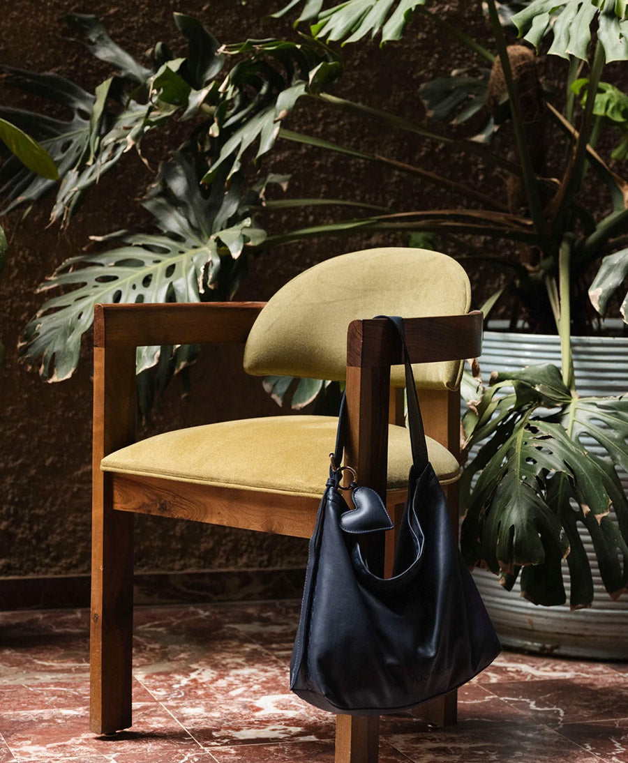 Ledertasche NAIMA - Dunkelblau