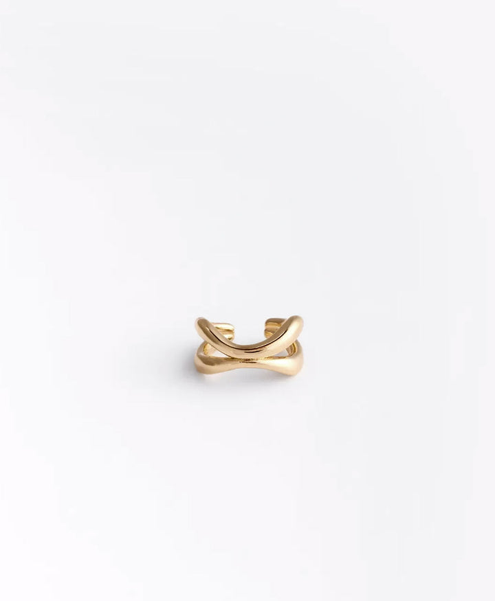 Earcuff / Ohrmanschette vergoldet - Abyss