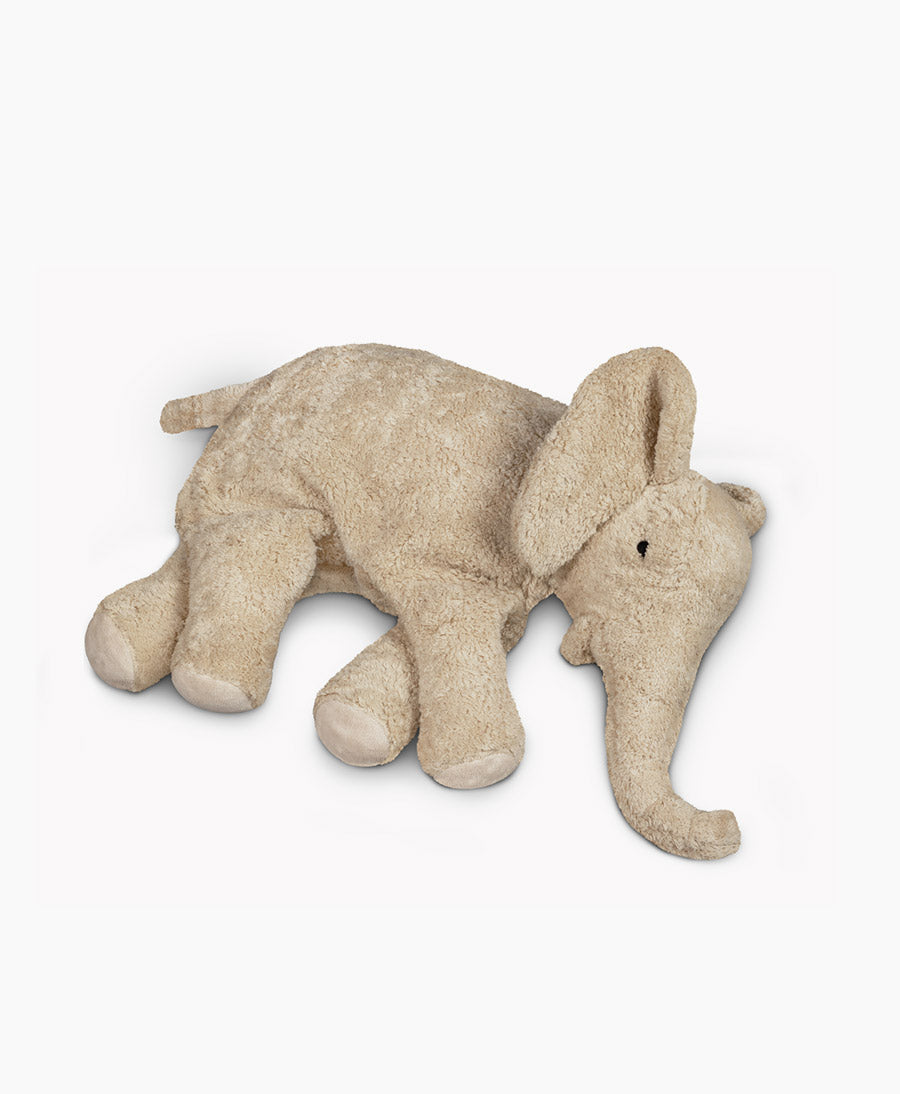 Elefant (gross) Kuscheltier & Wärmekissen - Beige