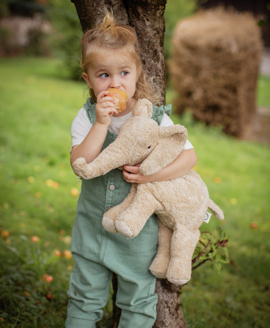 Elefant (gross) Kuscheltier & Wärmekissen - Beige