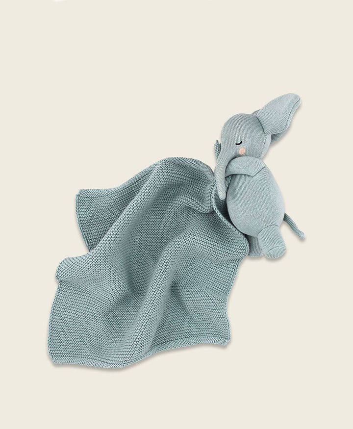 Nuschi / Kuscheltuch - Elefant - Hellblau