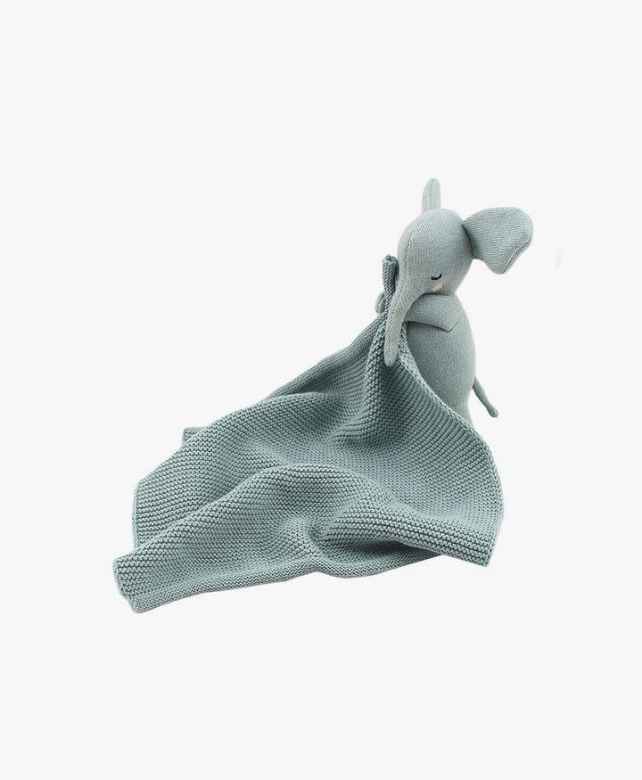 Nuschi / Kuscheltuch - Elefant - Hellblau