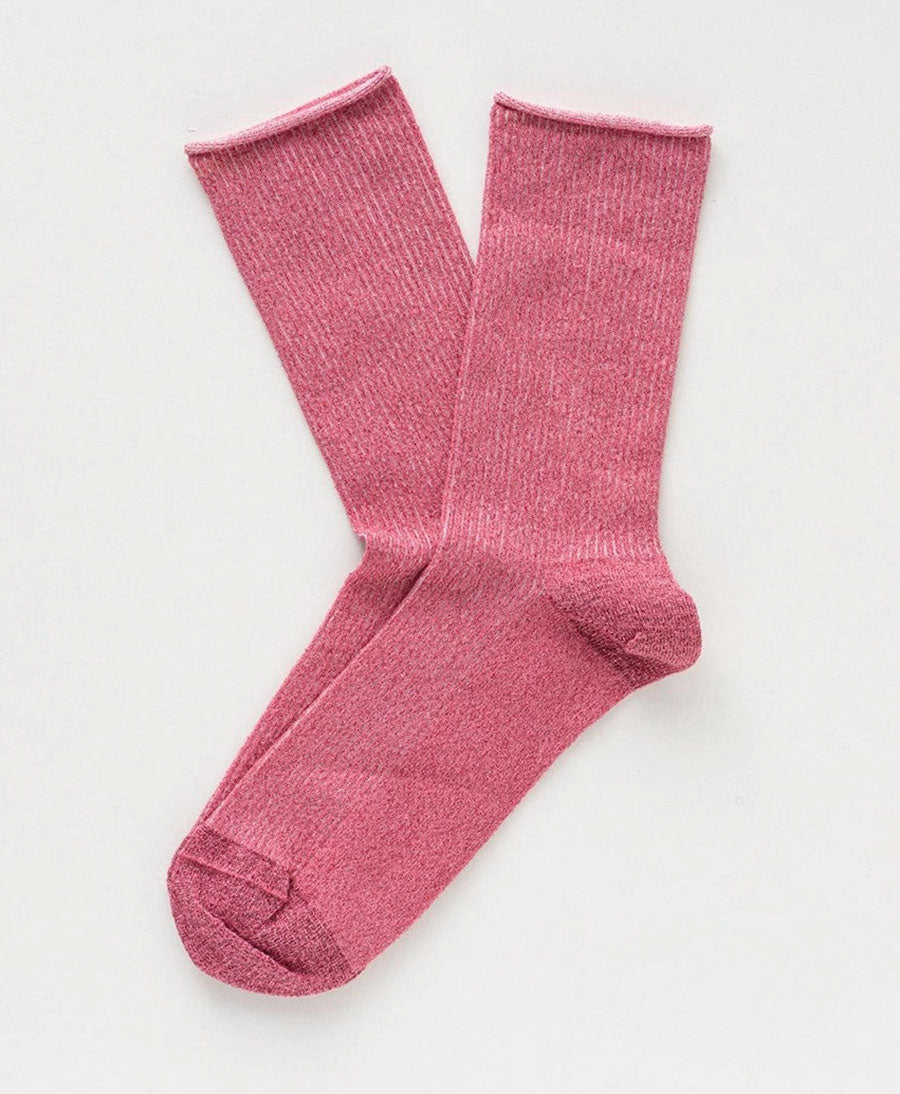 Glitzer Socken Lyocell - Beerenrot