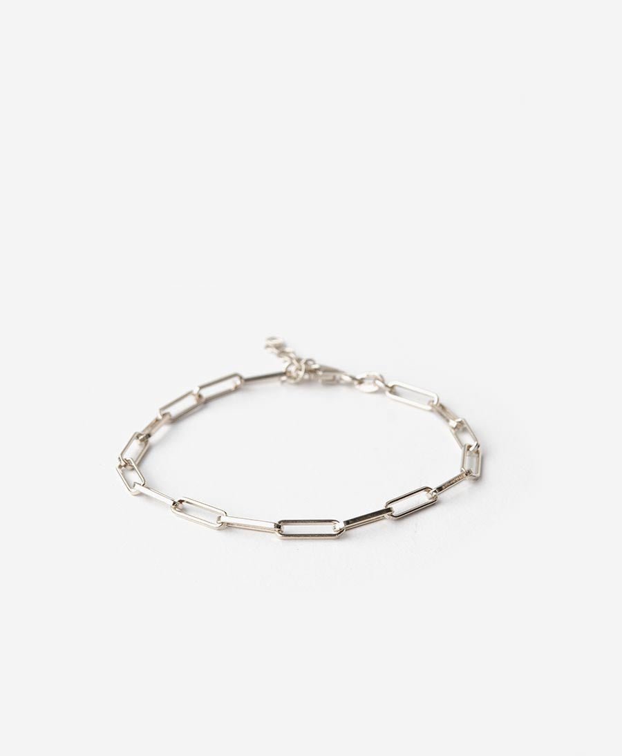 ESSENTIALS Chain Bracelet mit Weissgold vergoldet - V Design Lab - clomes