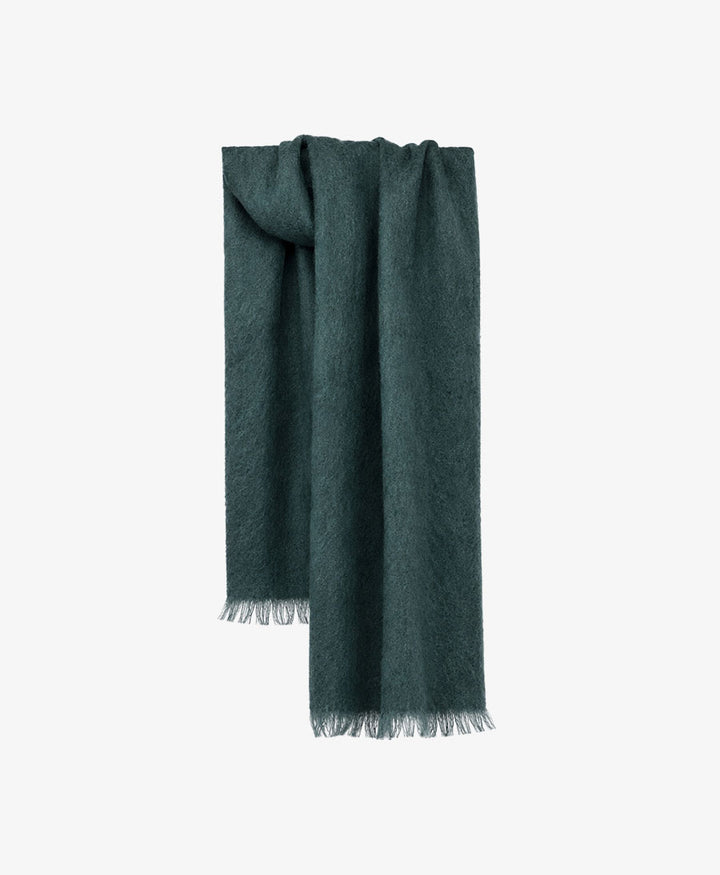 Halstuch Alpaka Schal Petit - Solid Evergreen