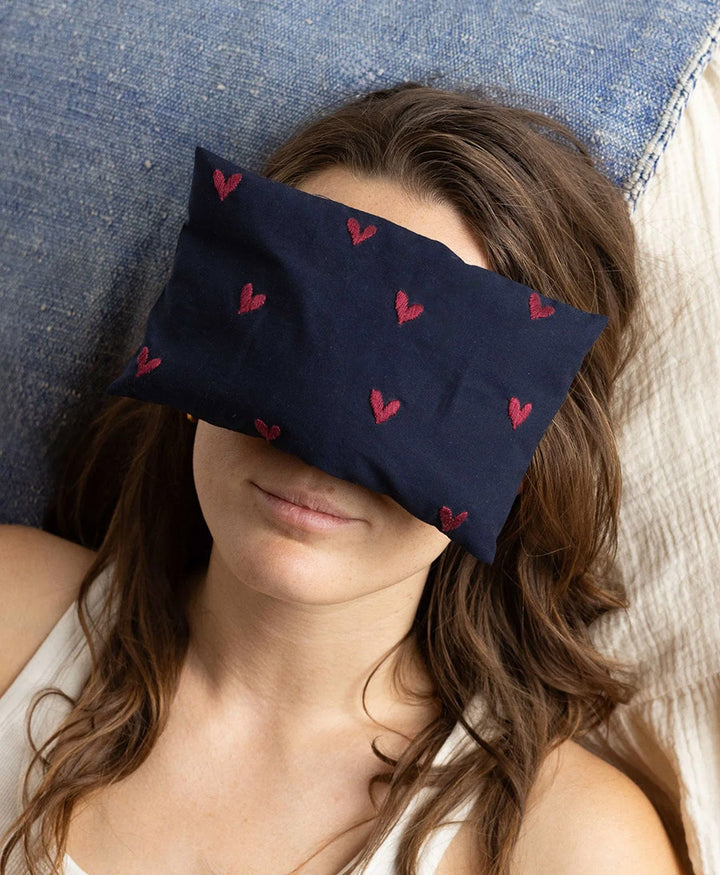Augenkissen "Eye Pillow RAHA Hearts" - Dunkelblau