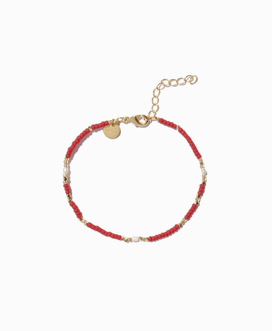 Farbiges Bracelet - Mae Rouge Pearl - MIMI ET TOI - clomes