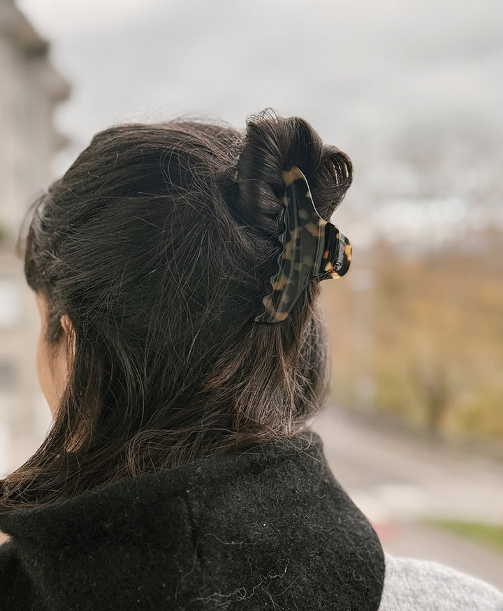 Haarklammer CLAIRE (L) aus Acetat - Tortoise