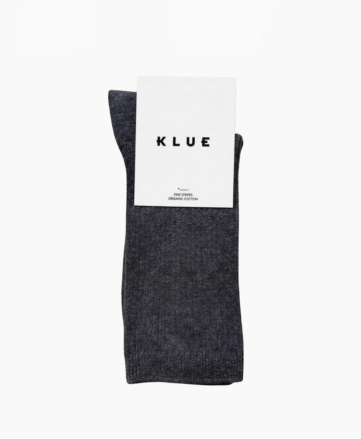 Socken Bio-Baumwolle - Feine Streifen - Anthrazit