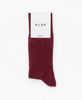 Socken Baumwolle Feine Streifen Klue in Dunkelrot