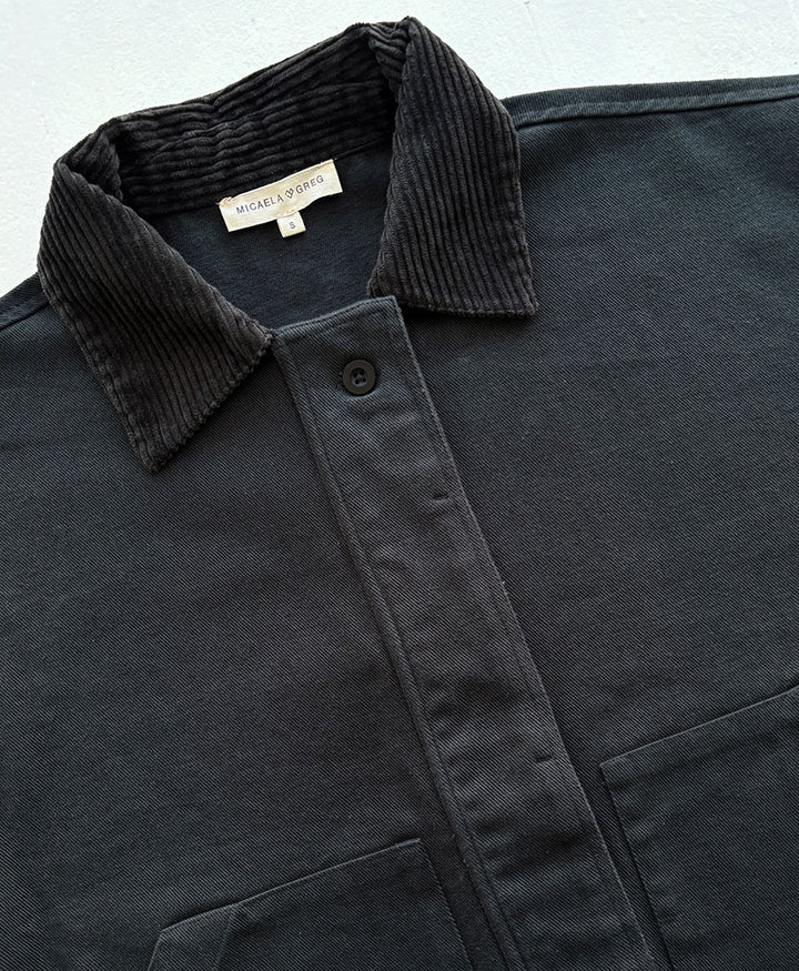 Jacke in verblasstem Schwarz
