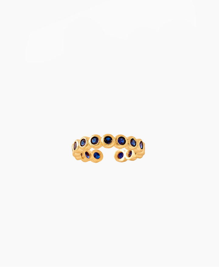 Amélia Fingerring vergoldet - Blau