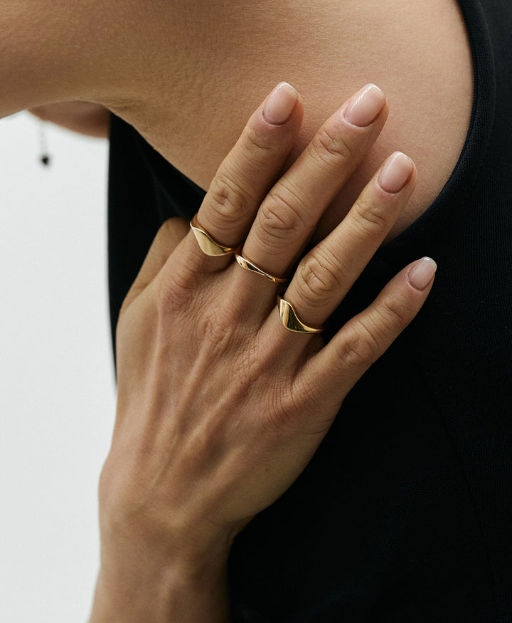 Fingerring vergoldet - Eloquent