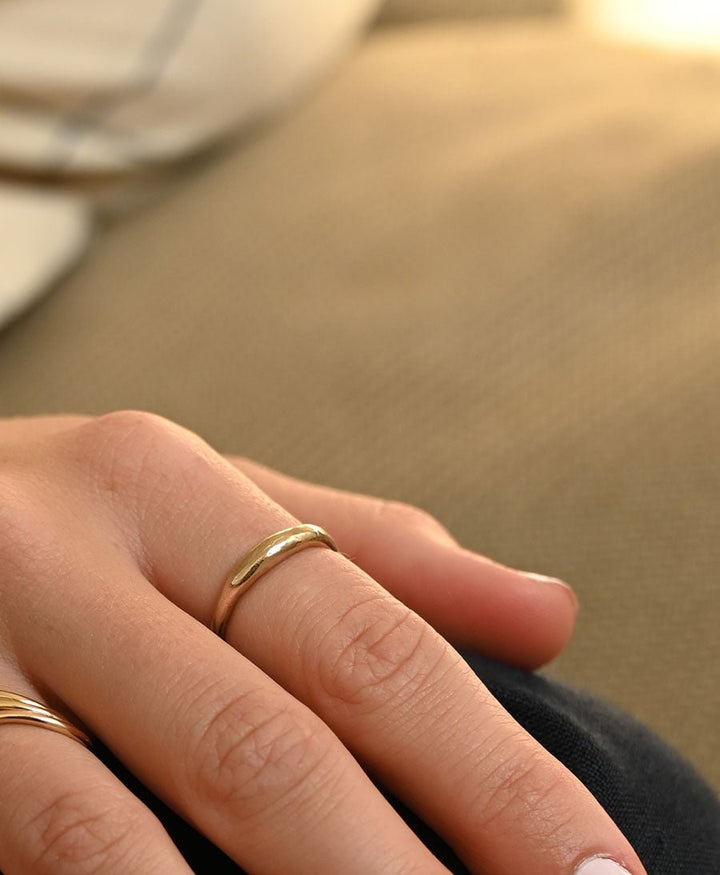 Fingerring Gold "Eclipse Stacking Ring" - Wild Fawn - clomes