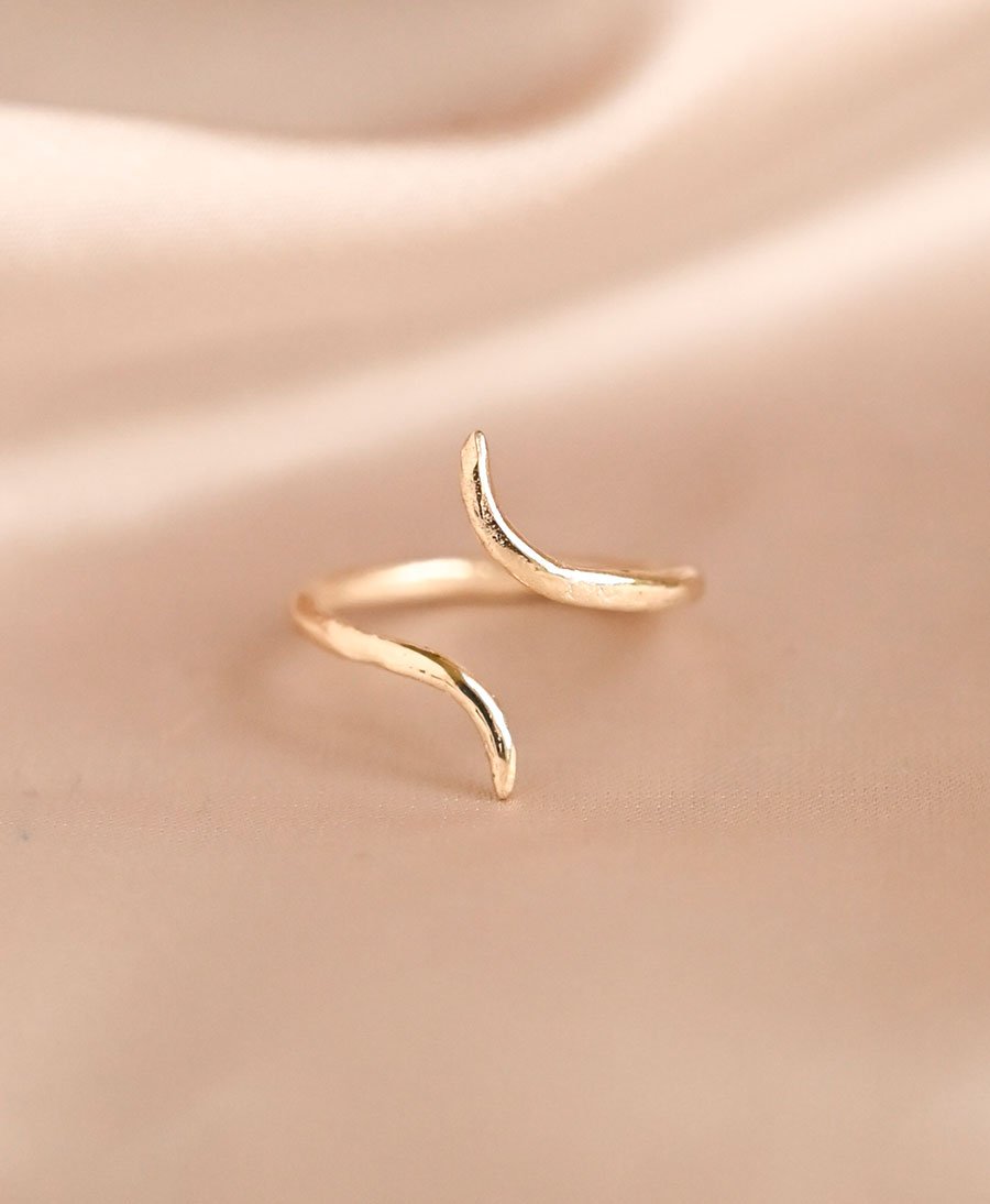 Fingerring Gold "Split Eclipse Open Ring" - Wild Fawn - clomes