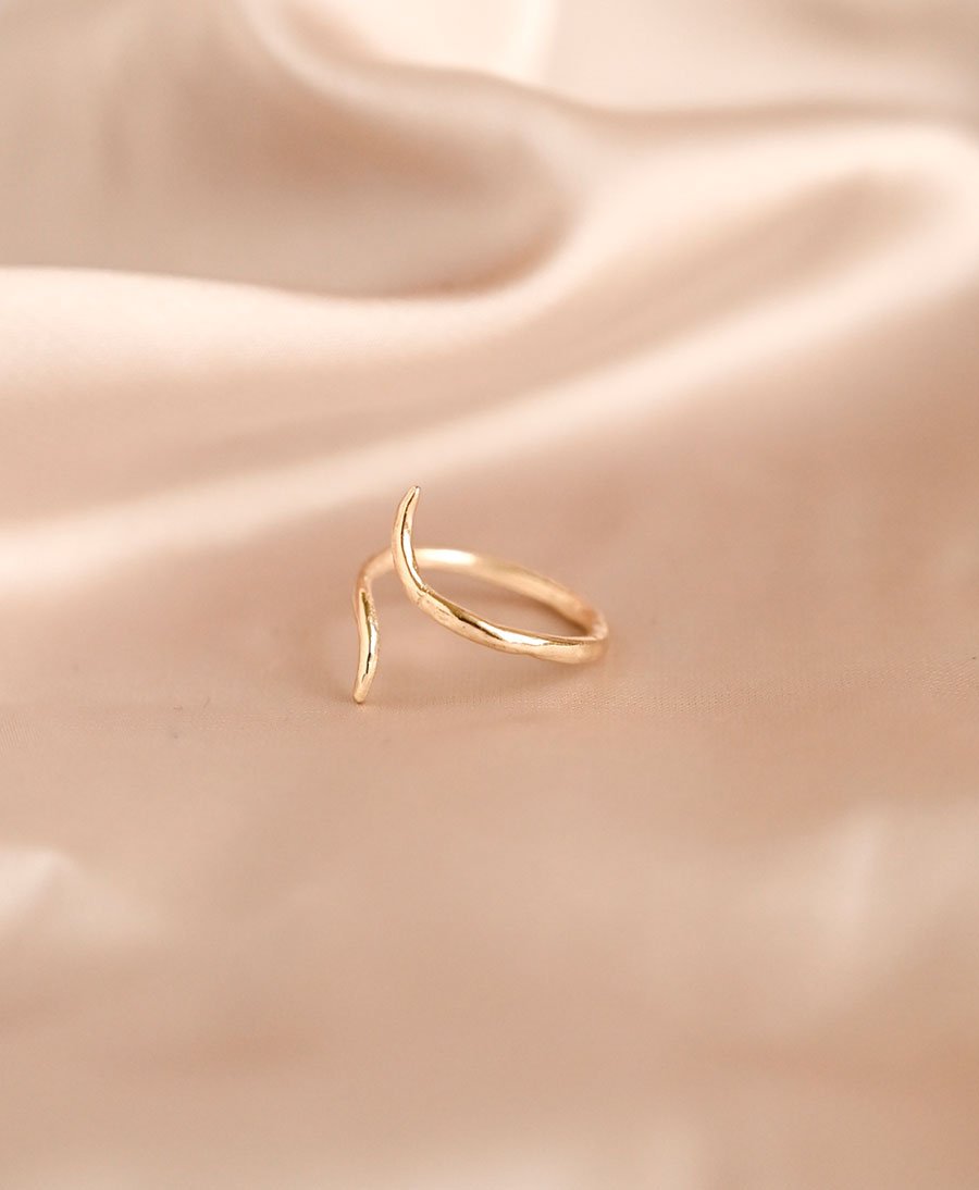 Fingerring Gold "Split Eclipse Open Ring" - Wild Fawn - clomes