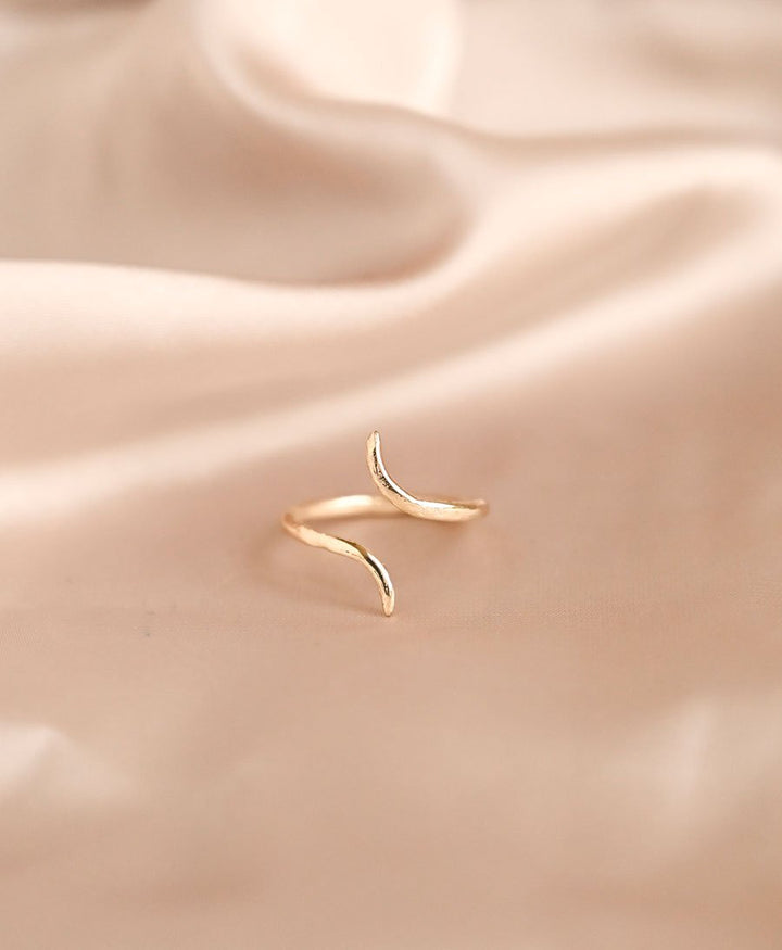 Fingerring Gold "Split Eclipse Open Ring" - Wild Fawn - clomes