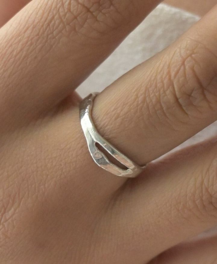 Fingerring Silber "Freeform Stacking Ring" - Wild Fawn - clomes