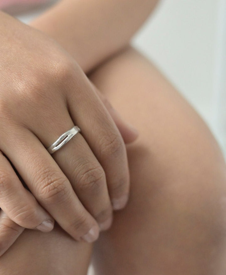 Fingerring Silber "Freeform Stacking Ring" - Wild Fawn - clomes