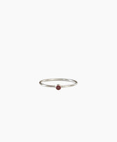 Fingerring schmal rubinroter Stein LISA Clomes in Sterling Silber