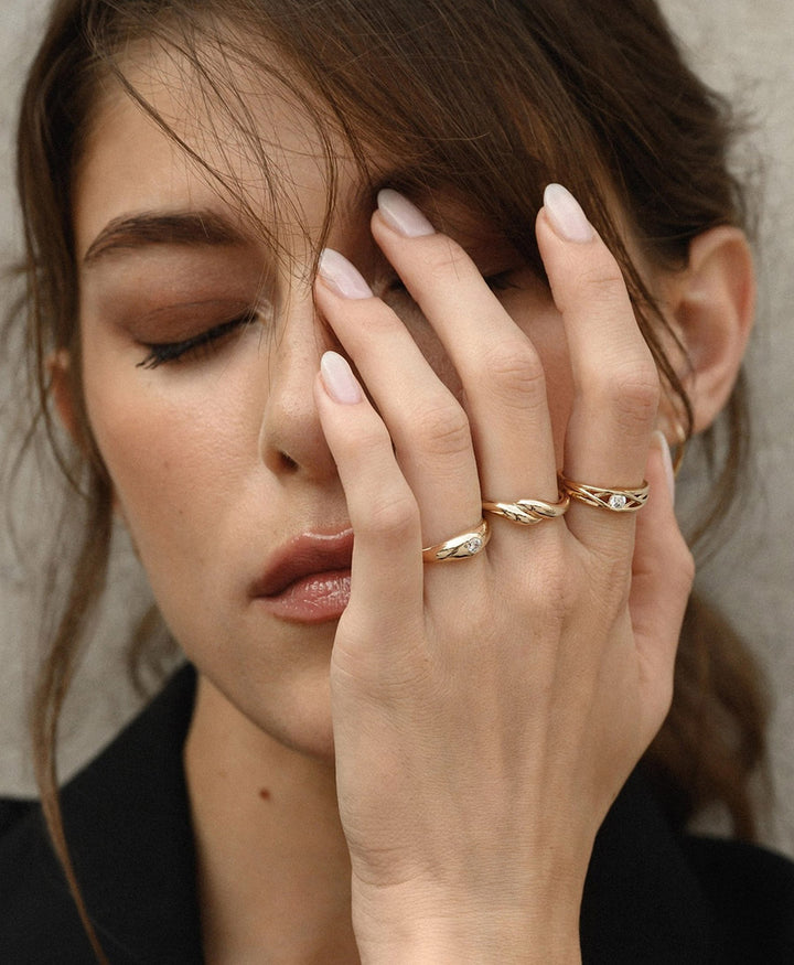 Fingerring vergoldet - Zikade