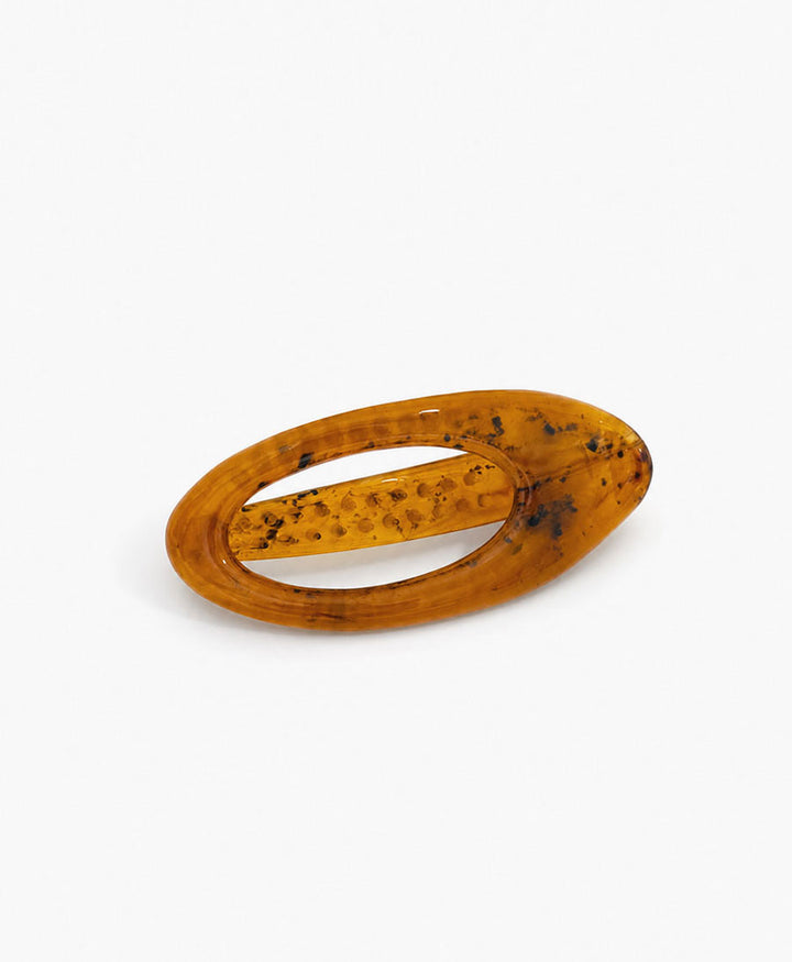 Flache Haarklammer ALMA - Cognac Tortoise