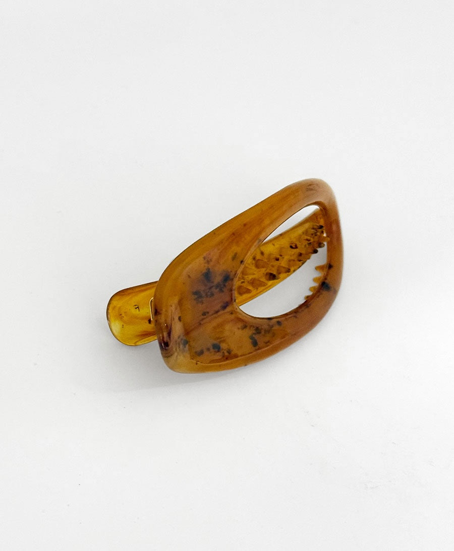 Flache Haarklammer ALMA - Cognac Tortoise