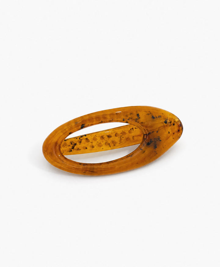 Flache Haarklammer ALMA - Cognac Tortoise