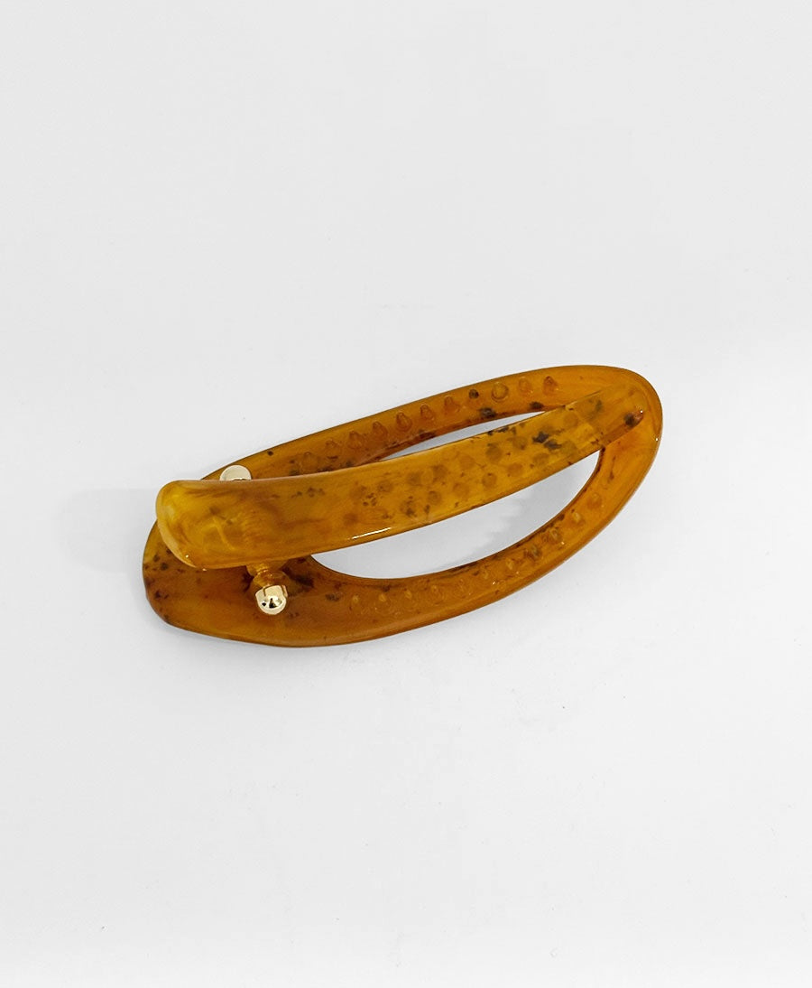 Flache Haarklammer ALMA - Cognac Tortoise