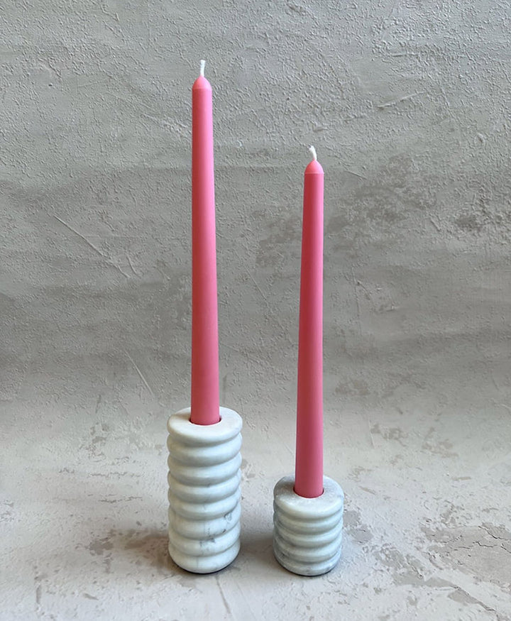 The Minimalistics "Flamingo" - 2er Set Kerzen aus lokalem Rapswachs