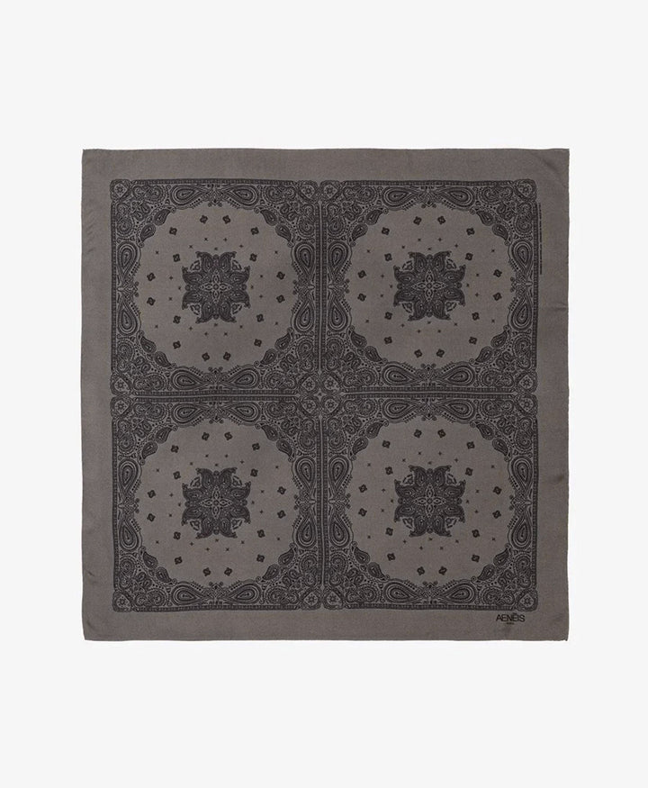 Seiden-Foulard "Minimal Bandana Silk Scarf" - Anthrazit